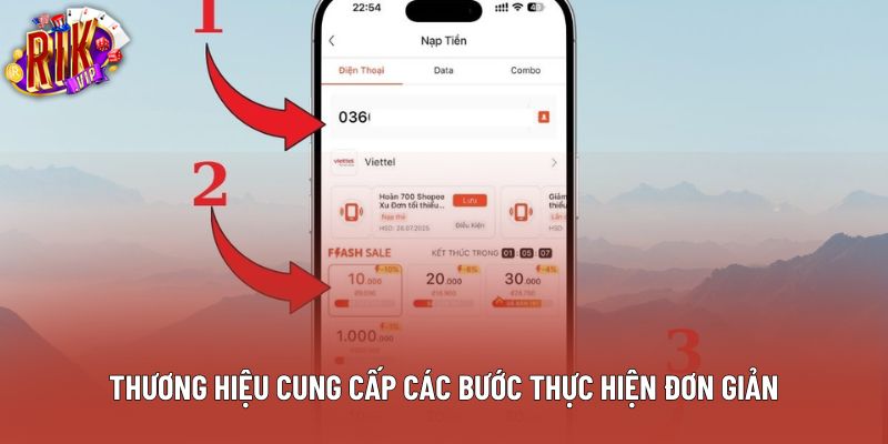 Thương hiệu cung cấp các bước thực hiện đơn giản Thương hiệu cung cấp các bước thực hiện đơn giản